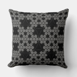 Almofada Traço Fratural de Tatuagem Floco de Neve Crochet