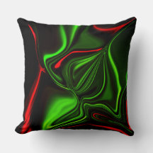 Traços curvos verdes e vermelhos sobre fundo verde