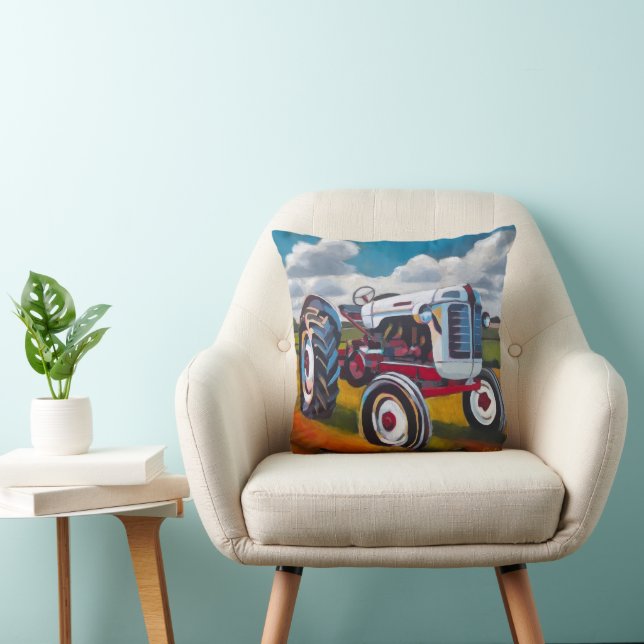Almofada Tractor Painting - Gift for Tractor Enthusiasts (Cadeira)