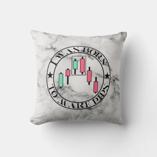 Almofada Trade Design | Bearish pattern Marble | Pips (Frente)