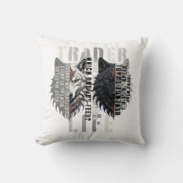 Almofada Trader life | Wolf | Both sides