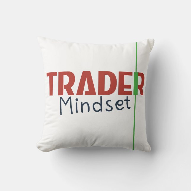 Almofada Trader Mindset – Discipline, Focus, Trading Psycho (Frente)
