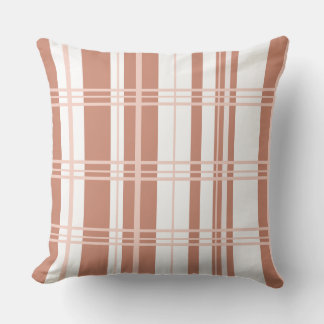 Almofada Traditional Plaid Coral Blends and White