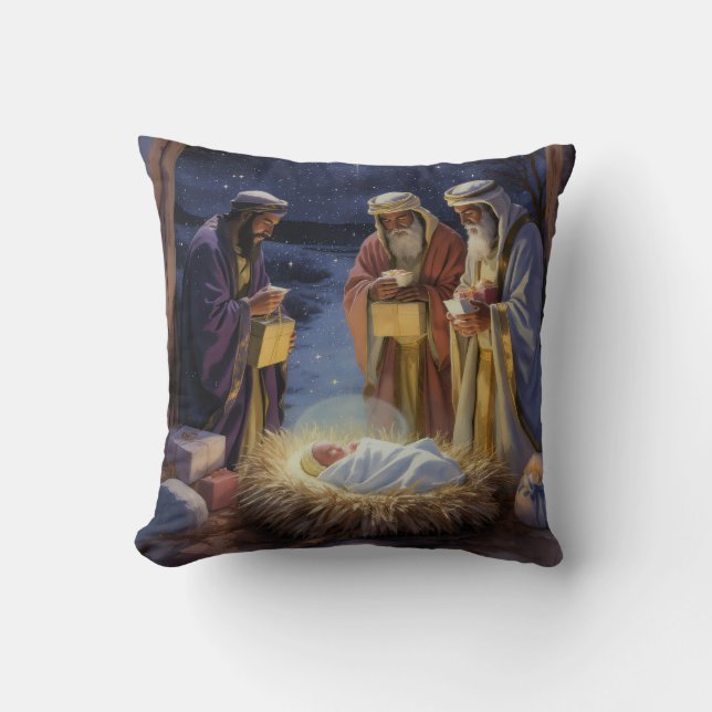 Almofada Traditional Three Wise Men Nativity (Frente)