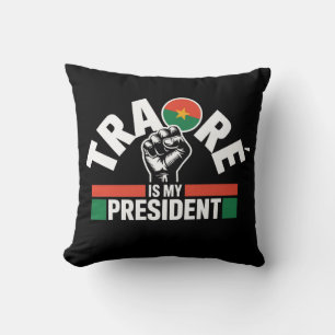 Almofada Traore Ibrahim Traoré é o meu Presidente - Capitão