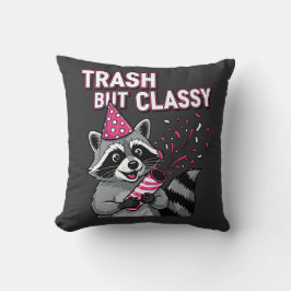 Almofada Trash But Classy – Party Raccoon Holiday Edition