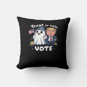 Almofada Tratar Ou Votar, Trumpkin Louco, Gráfico De Hallow
