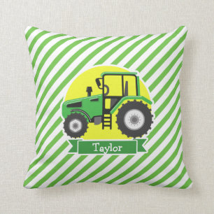 Almofada Trator de Fazenda Verde com Verde e Branco Amarelo