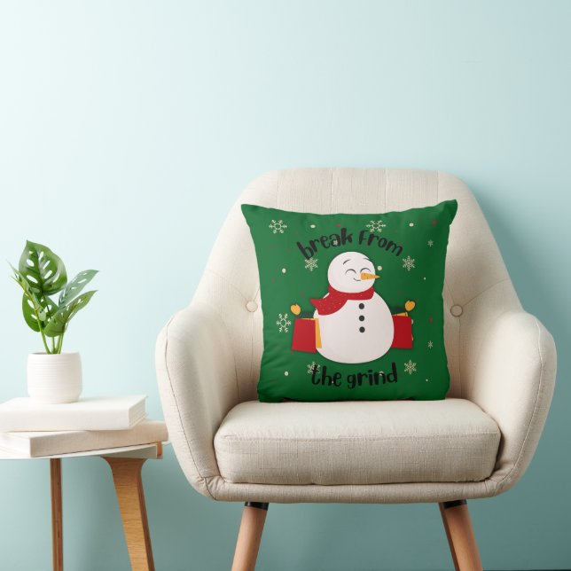 Almofada Travessa de Natal Homem de Neve (Cadeira)