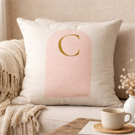 Almofada Travesseira Blush Arch Monograma