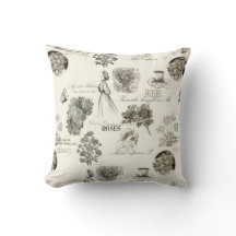Travesseira com padrão floral vintage elegante