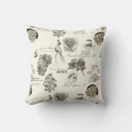 Almofada Travesseira com padrão floral vintage elegante