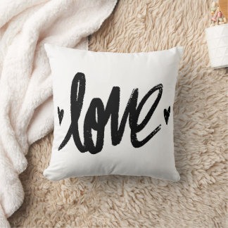 Almofada Travesseira com Tipografia Manuscrita de Amor Somb