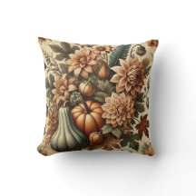 Travesseira de Abobrinha Floral Vintage de Ação de