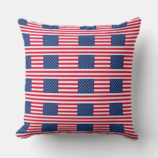 Almofada Travesseira de Arremesso da Bandeira Americana – E