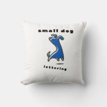 Travesseira de Arremesso de Cachorrinho Azul Fofo