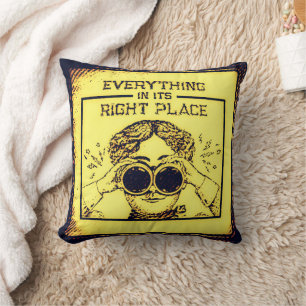 Almofada Travesseira de Foco Amarelo Vintage Pop Art