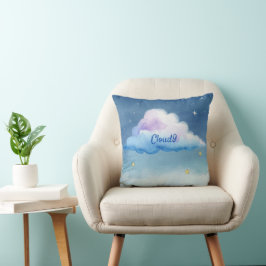 Almofada Travesseira de lançamento da nuvem9 em aquarela so