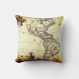 Almofada Travesseira de Mapas Antigos