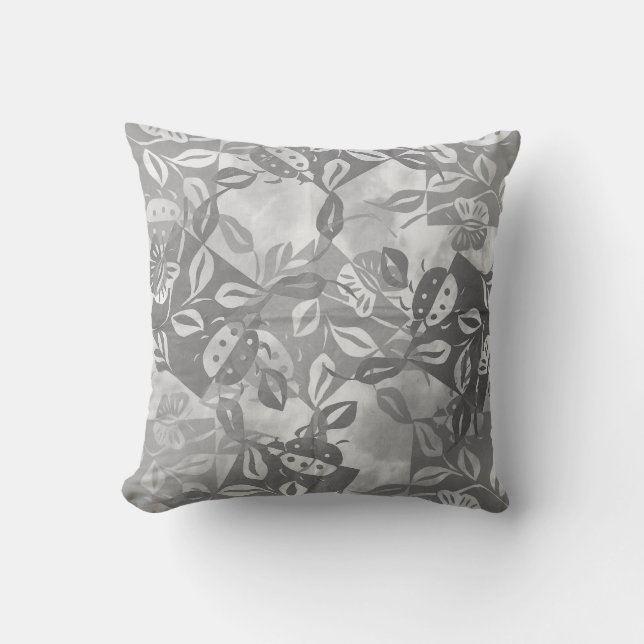 Almofada Travesseira de pintura de joaninha de jardim de bo (Frente)