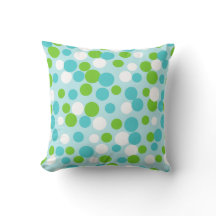 Travesseira de Verão Retro Lima Aqua Dots