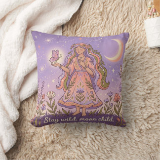 Almofada Travesseira Decorativa Boho Celestial Stay Wild Mo