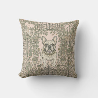 Almofada Travesseira Decorativa Bulldog Francês Jardim de P