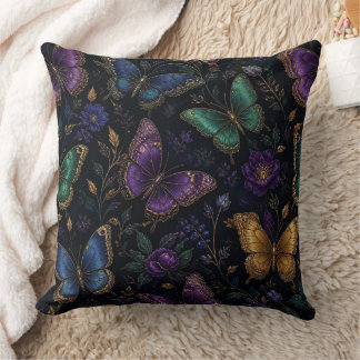 Almofada Travesseira Decorativa com Padrão de Borboleta Ele