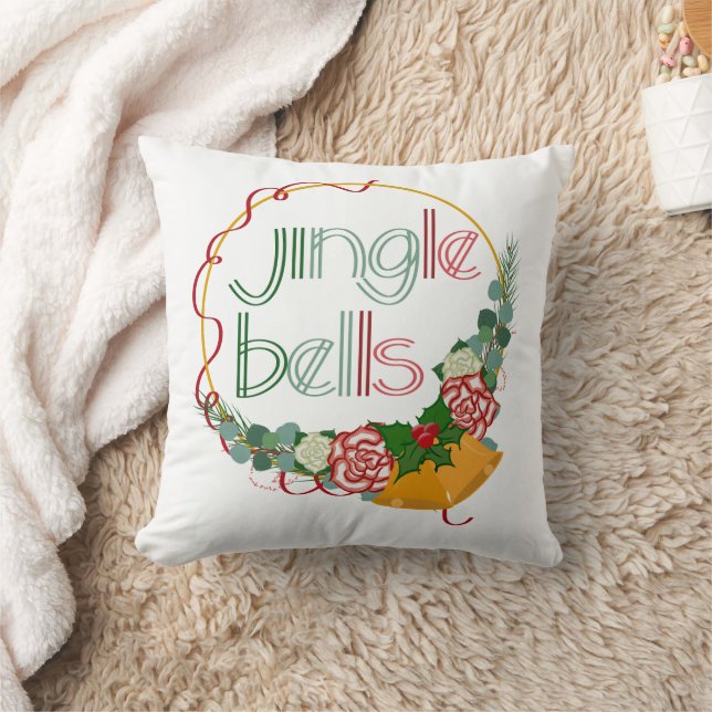 Almofada Travesseira Decorativa de Natal Jingle Bells (Cobertor)