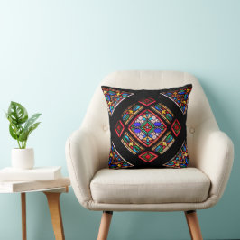 Almofada Travesseira Decorativa de Vidro Pintado