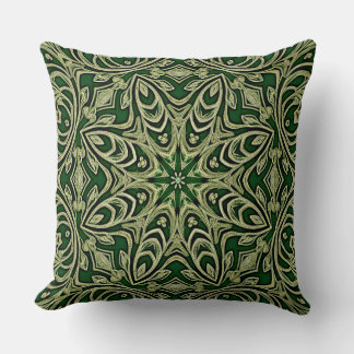 Almofada Travesseira Decorativa Dourada Verde