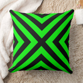 Almofada Travesseira Decorativa Geométrica Verde Neon