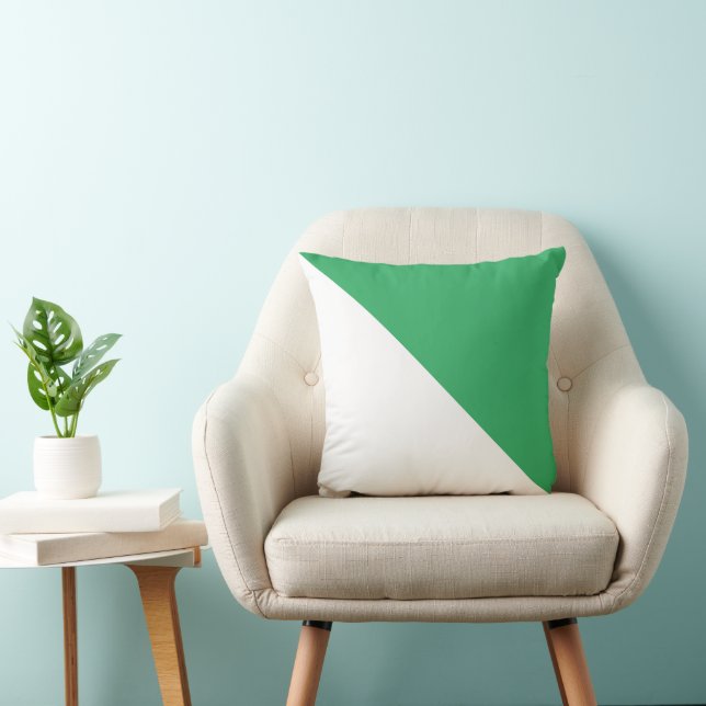 Almofada Travesseira Diagonal Two Tone Verde Mar (Cadeira)