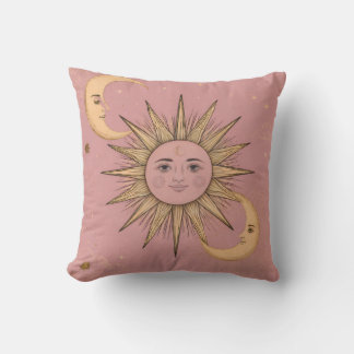 Almofada Travesseira Mandala Boêmio Sol e Lua
