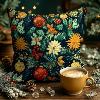 Almofada Travesseira Personalizada com Ornamento Floral de 