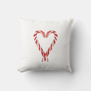 Almofada Travesseira Reversível Heart Candy Cane