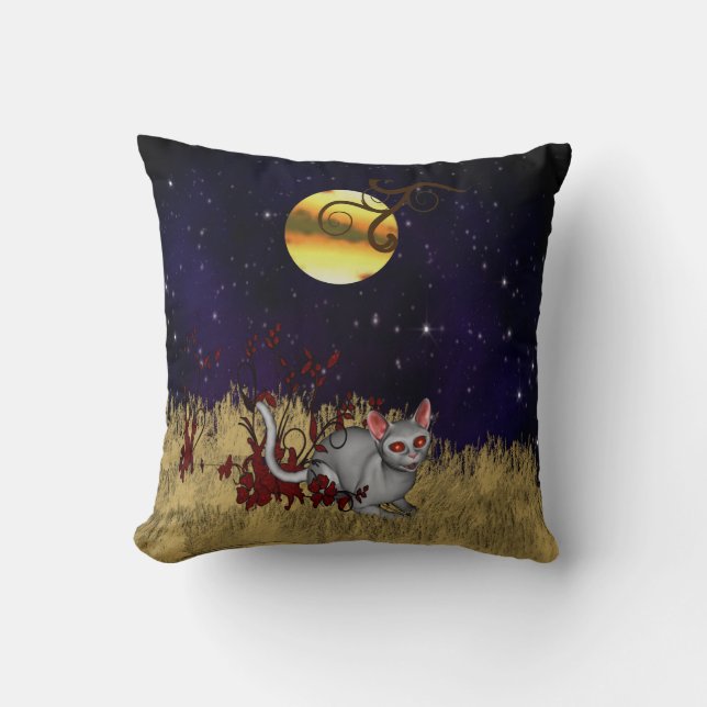 Almofada Travesseira Starry Night Cat American Mojo Throw (Frente)