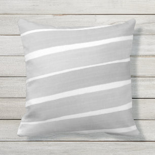 Almofada Travesseiro Abstrato pintado de Cinza branco para
