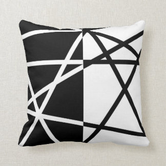 Almofada Travesseiro abstrato preto e branco