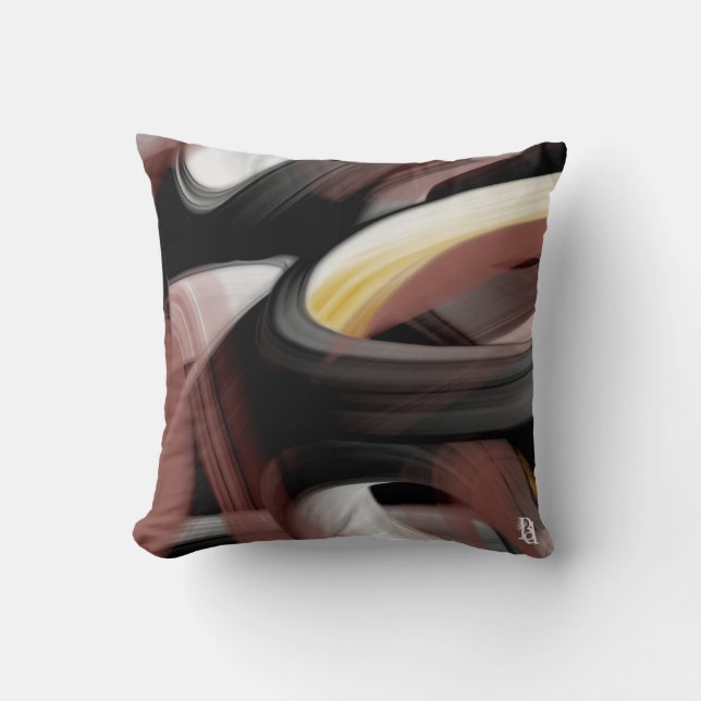 Almofada Travesseiro Abstrato Trend Interior Decor Preto (Frente)