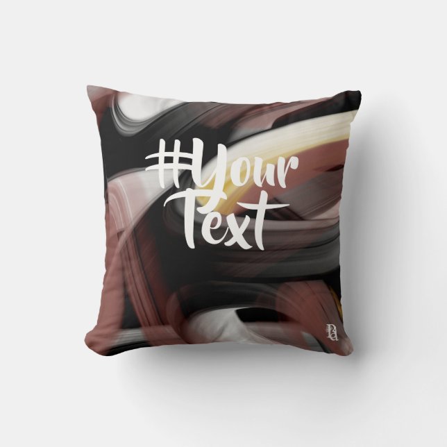 Almofada Travesseiro Abstrato Trend Interior Decor Preto (Frente)