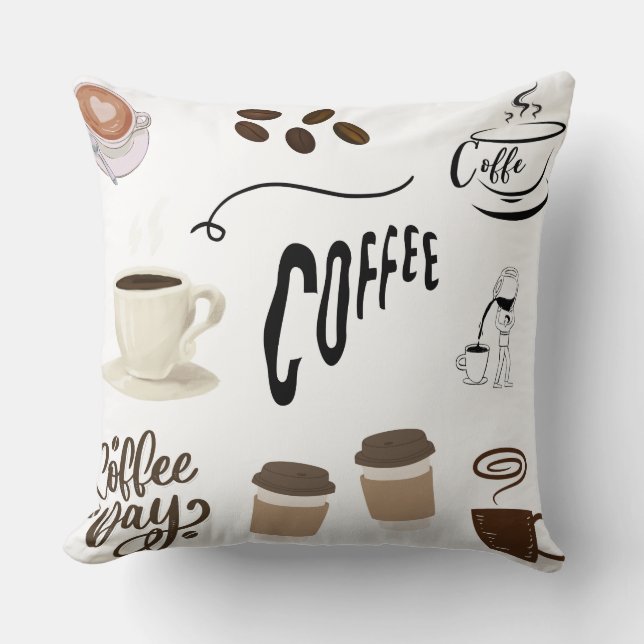 Almofada Travesseiro Amante de Café – Design Aconchegante d (Frente)