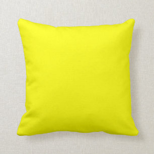 Almofada travesseiro amarelo sólido brilhante