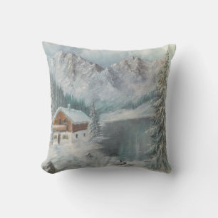 Almofada Travesseiro Ann Hayes Pintando Sonho de Neve Báva