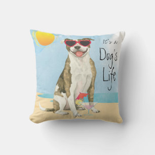 Almofada Travesseiro ao ar livre da Summer Pit Bull Terrier
