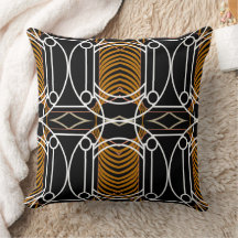 Travesseiro Art Deco Black and White Vintage