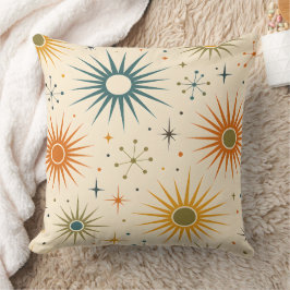 Almofada Travesseiro Atômico Sunburst Estilo Meados do Sécu