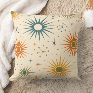 Almofada Travesseiro Atômico Sunburst Estilo Meados do Sécu