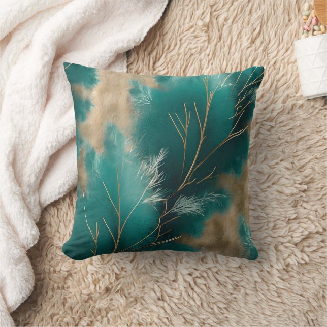 Almofada Travesseiro Azul Boêmio – Design Abstrato de Decor (Cobertor)