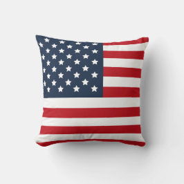 Almofada Travesseiro azul branco vermelho patriótico da